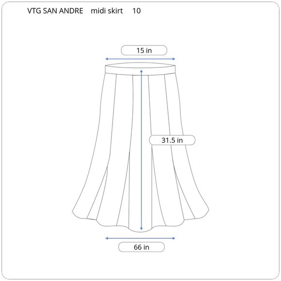 VTG San Andre NY Paris Midi Skirt Sz 10 M Jacquard Geo Baroque 80s Boho Flowy - Picture 16 of 16